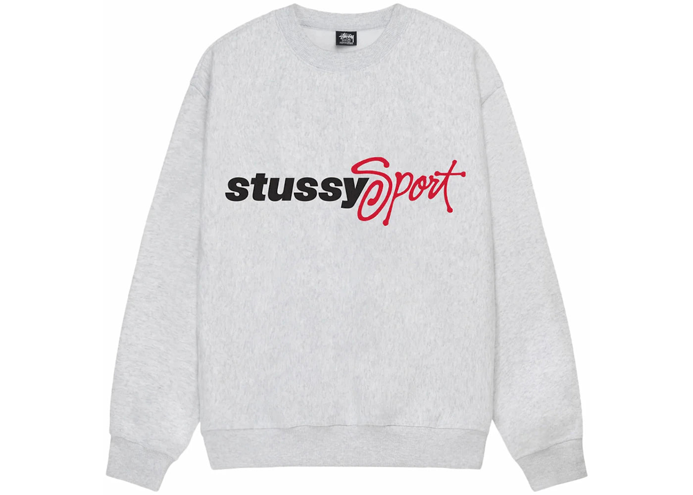 Stussy Sport Script Crew Ash Heather