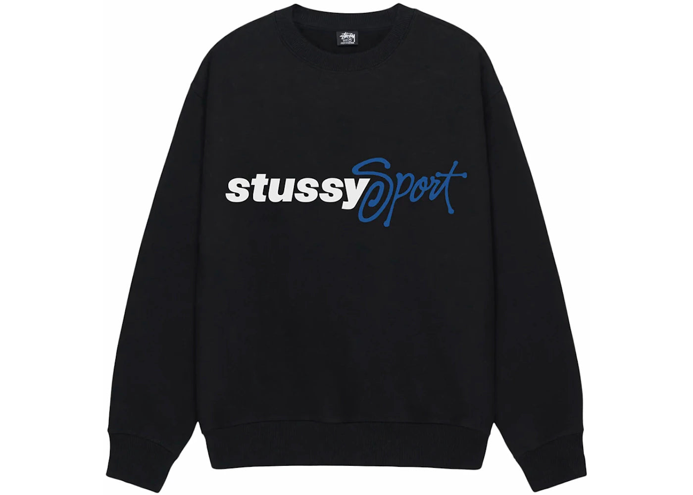 Stussy Sport Script Crew Black