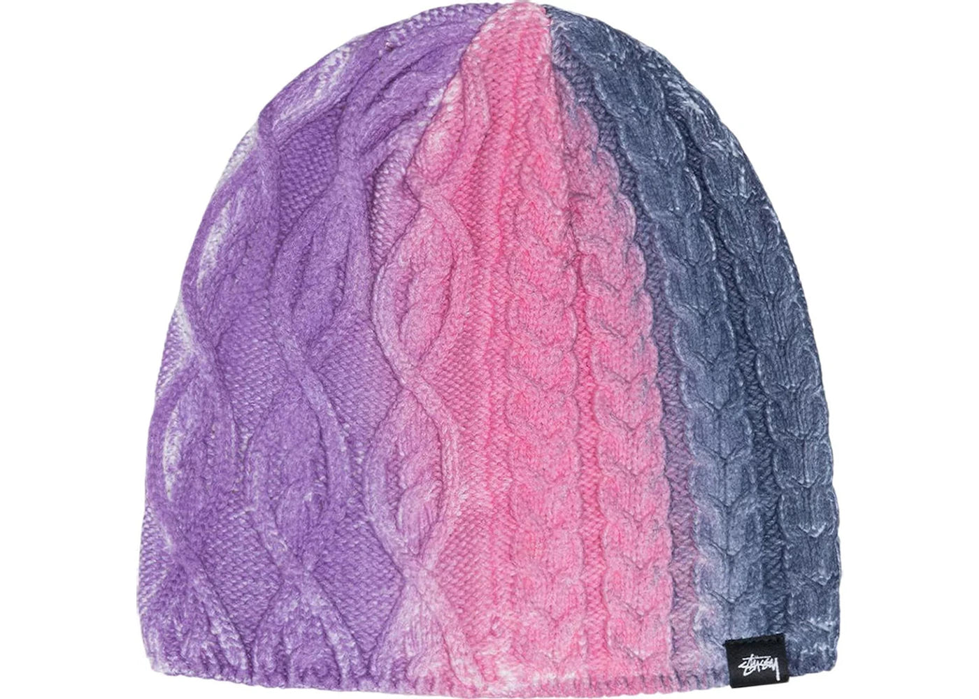 Stussy Spray Multi Knit Beanie Purple Multi