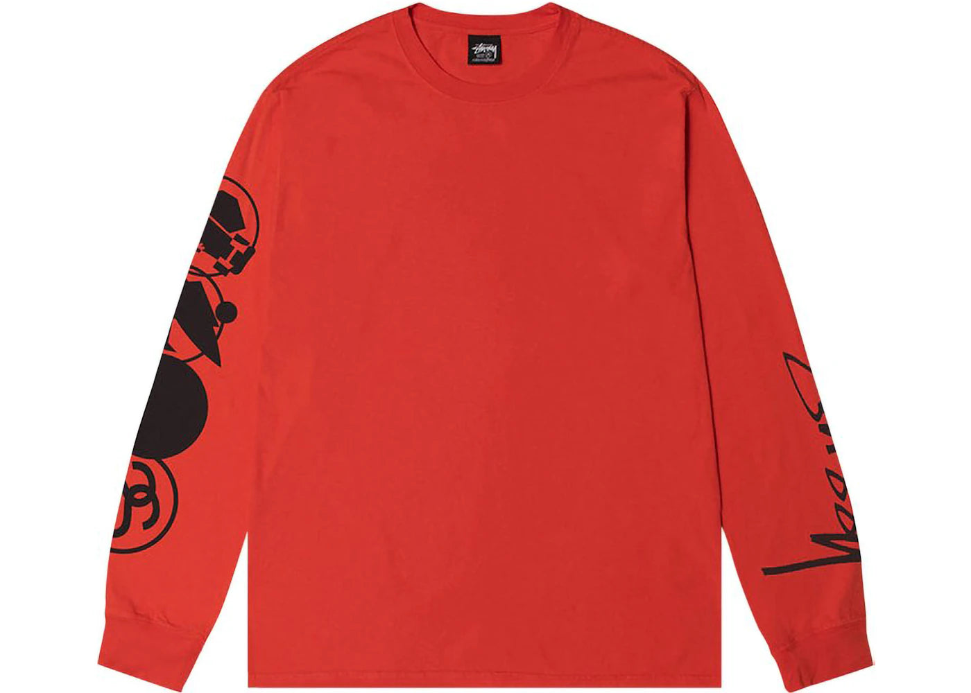 Stussy Stacked Pigment Dyed Long-Sleeve Tee Tomato
