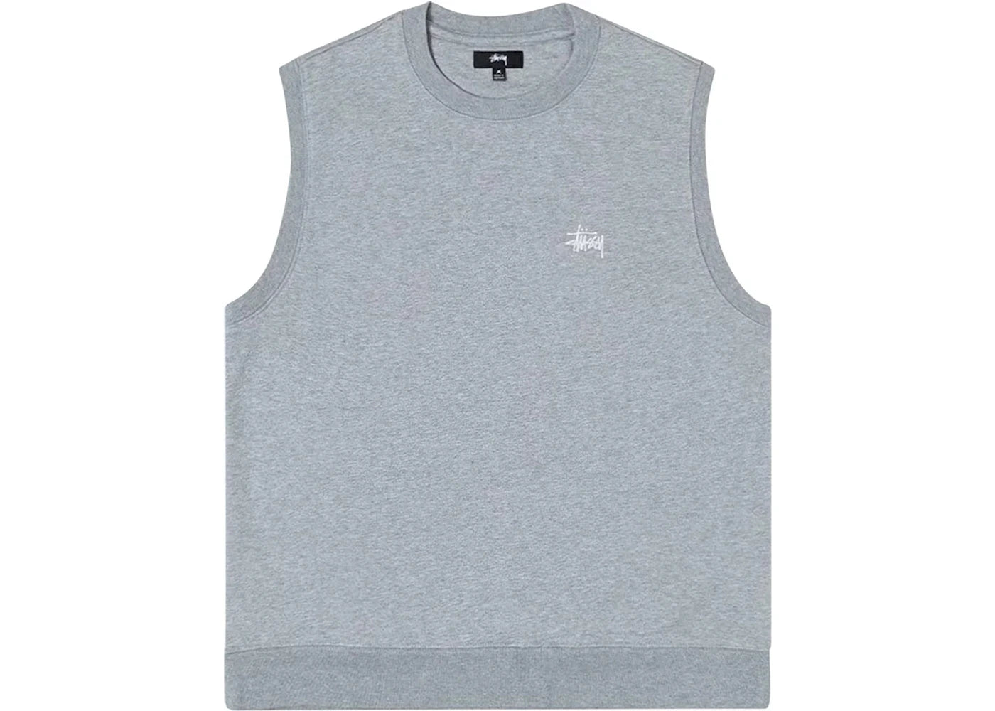 Stussy Stock Fleece Vest Grey Heather