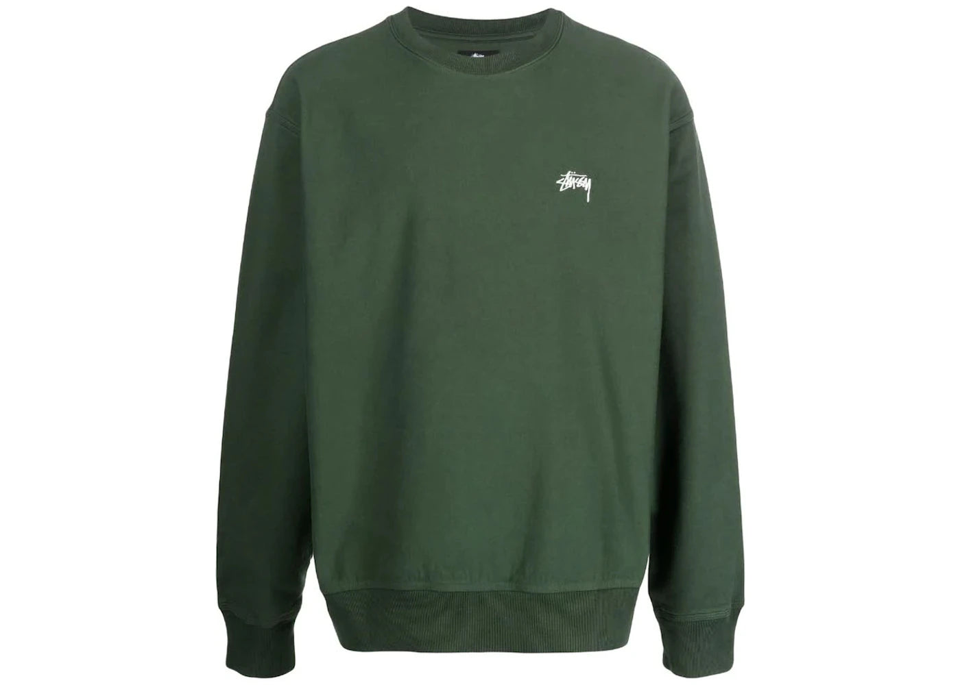 Stussy Stock Logo Crew Forest