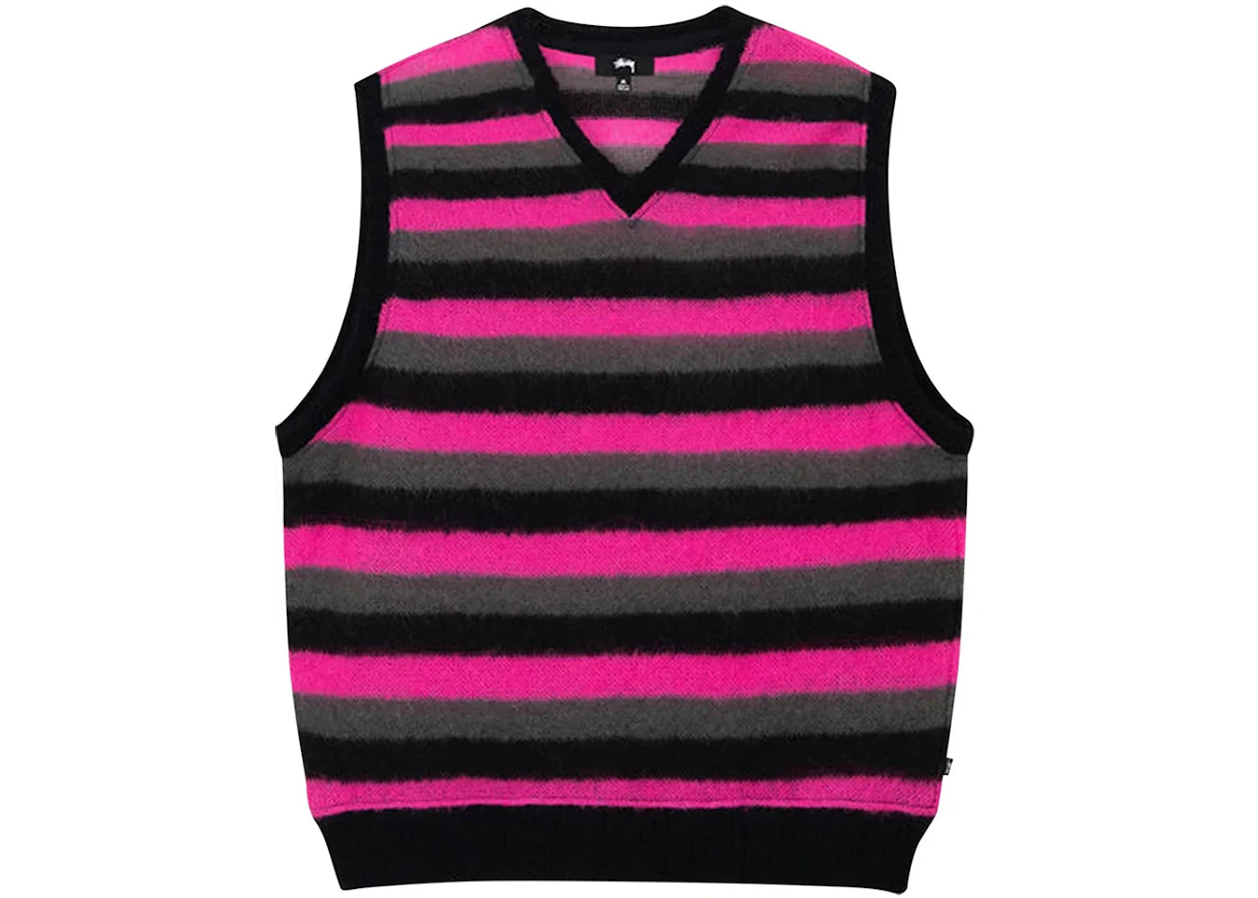 Stussy Striped Sweater Vest Pink