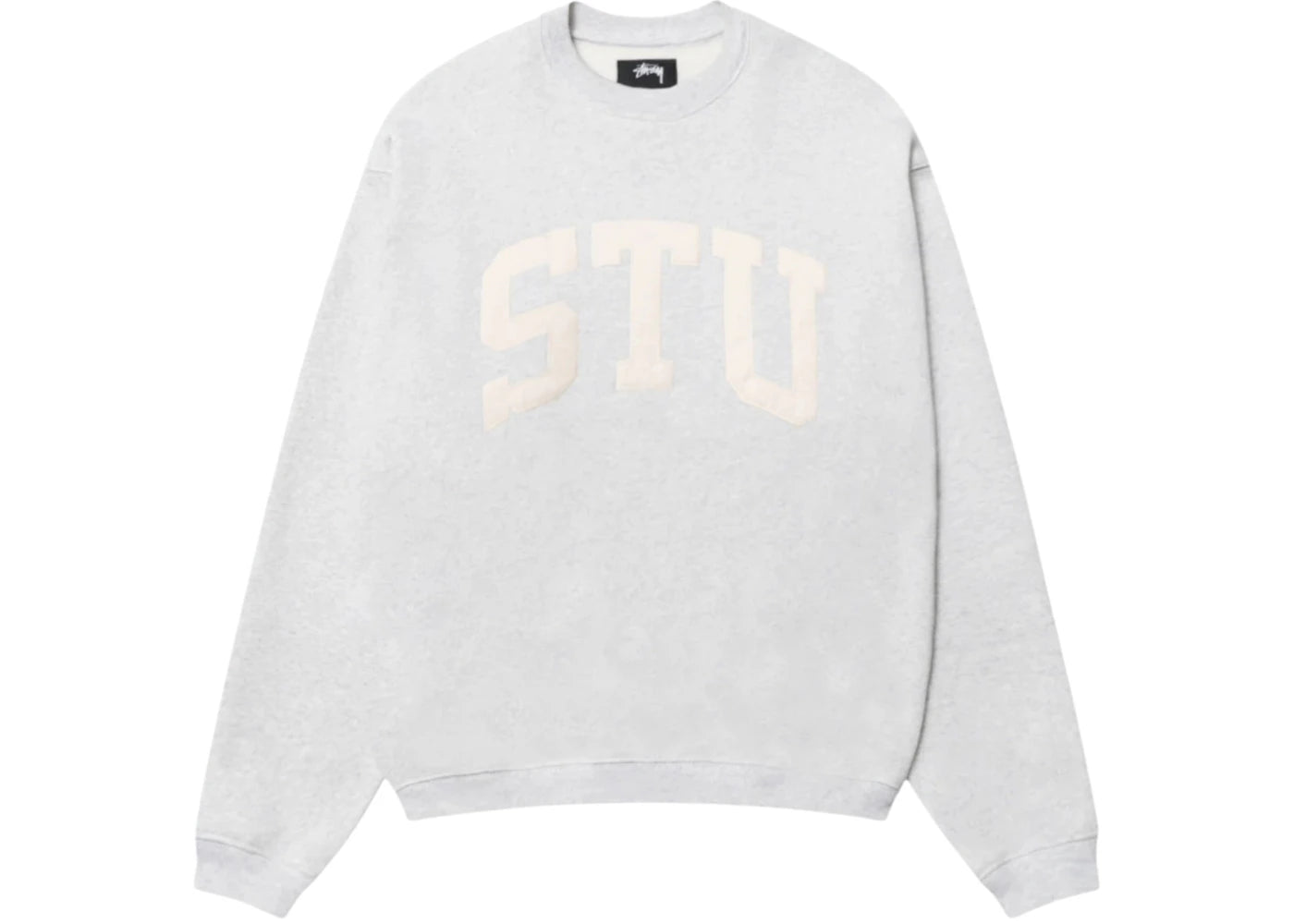 Stussy Stu Relaxed Crew Ash Heather
