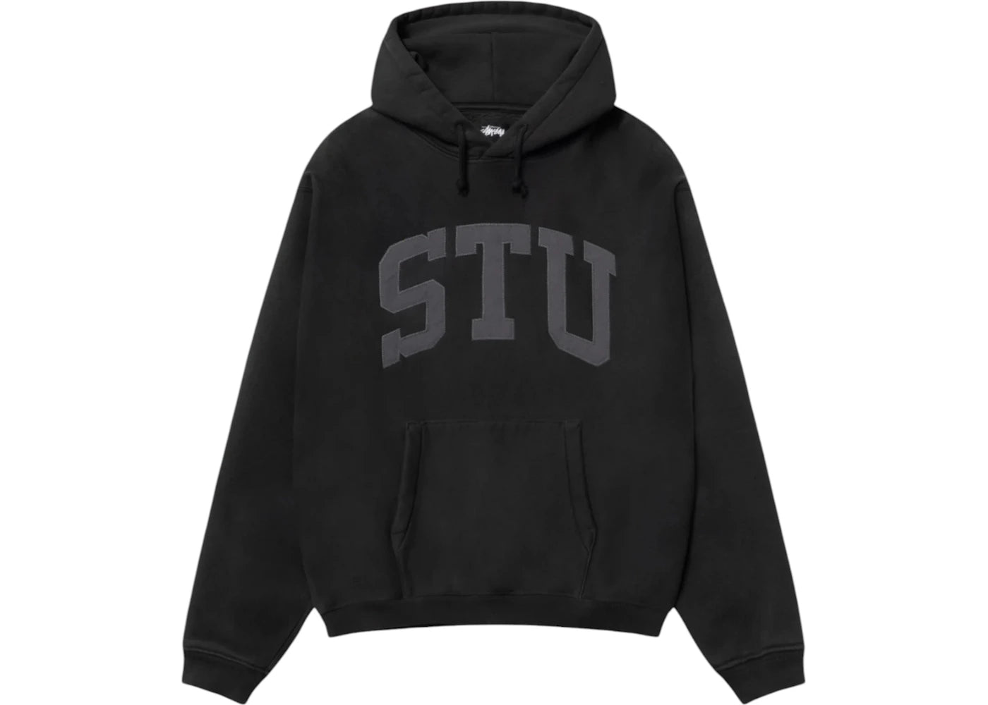 Stussy Stu Relaxed Hoodie Black