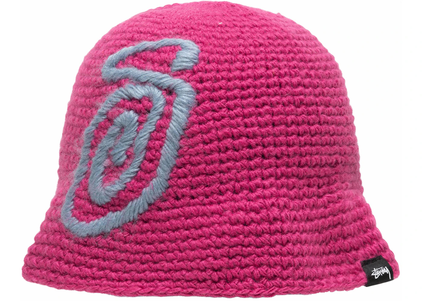 Stussy Swirly S Knit Bucket Hat Berry