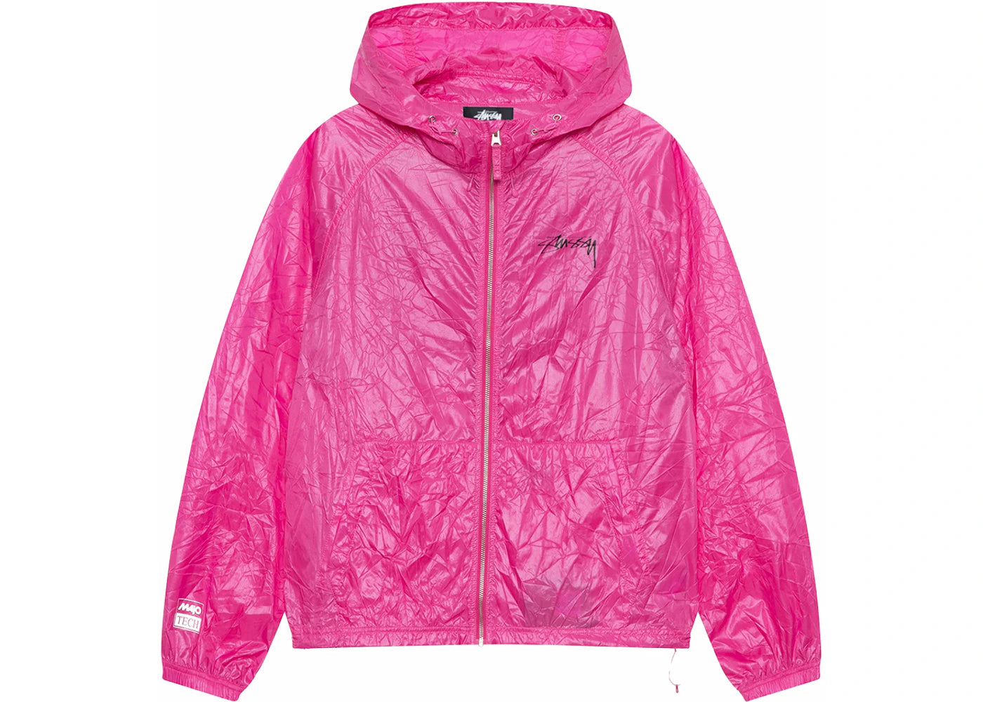 Stussy Wrinkled Nylon Beach Shell Jacket Magenta