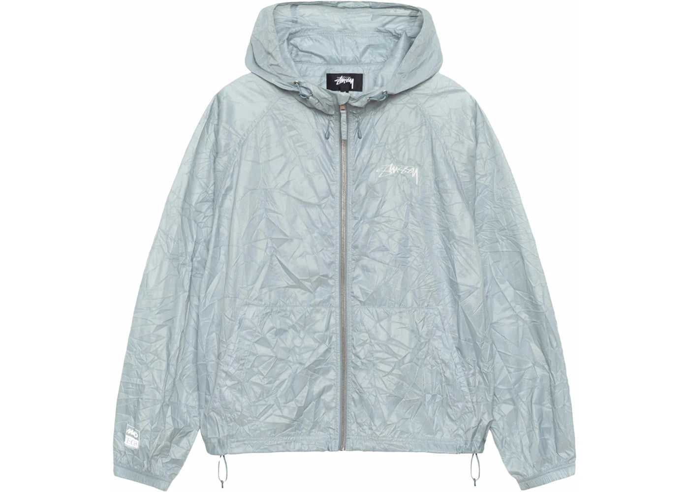 Stussy Wrinkled Nylon Beach Shell Jacket Slate