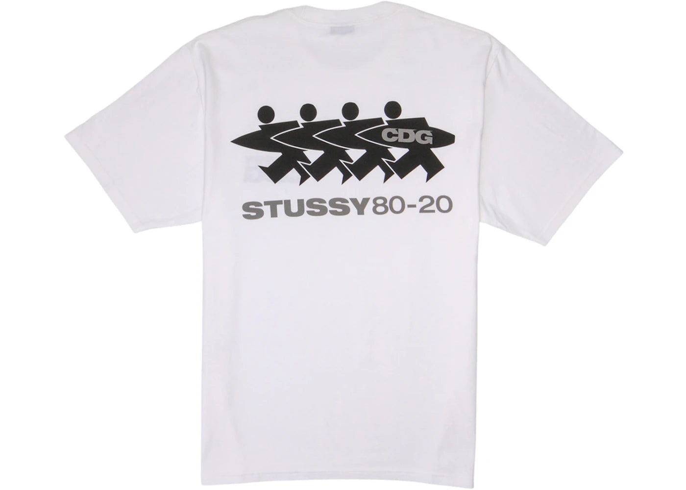 Stussy x CDG Surfman T-shirt White