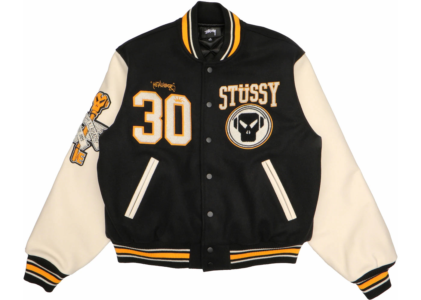 Stussy x Goldie Metalheadz 30 Varsity Jacket Black