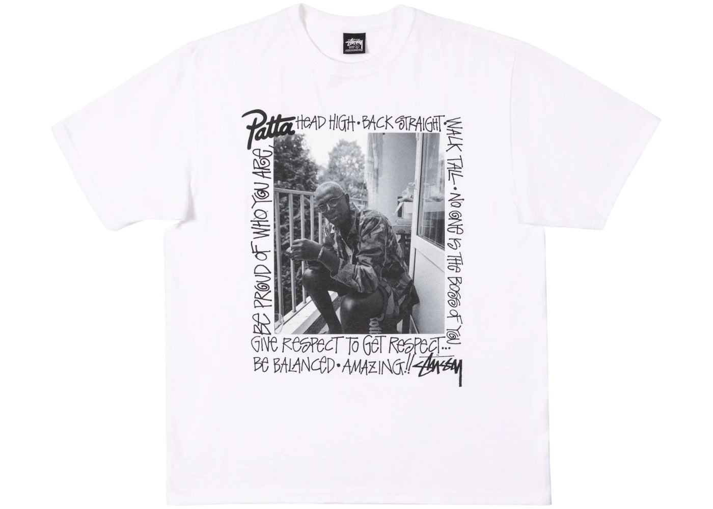 Stussy x Patta Respect Tee White
