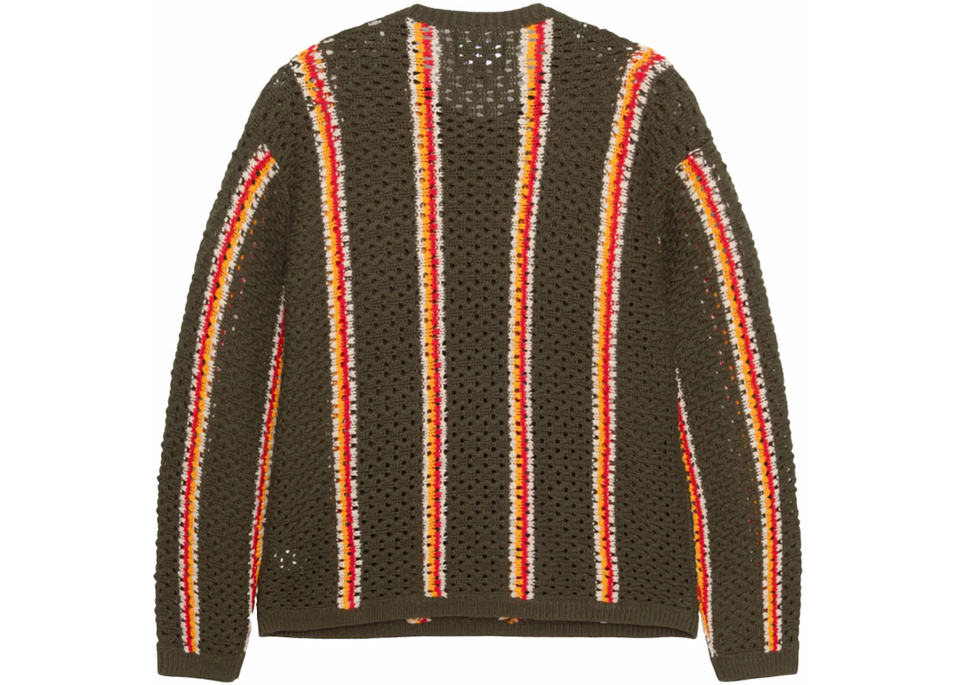 Stussy x Patta Striped Loose Gauge Sweater Olive