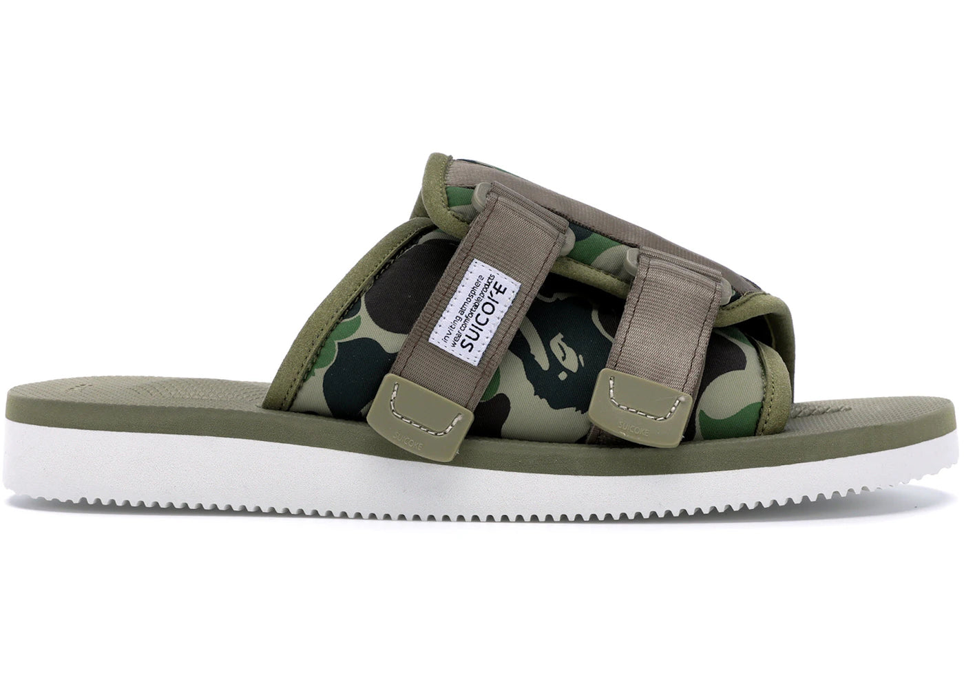 Suicoke x Bape ABC Kaw-Ape Green