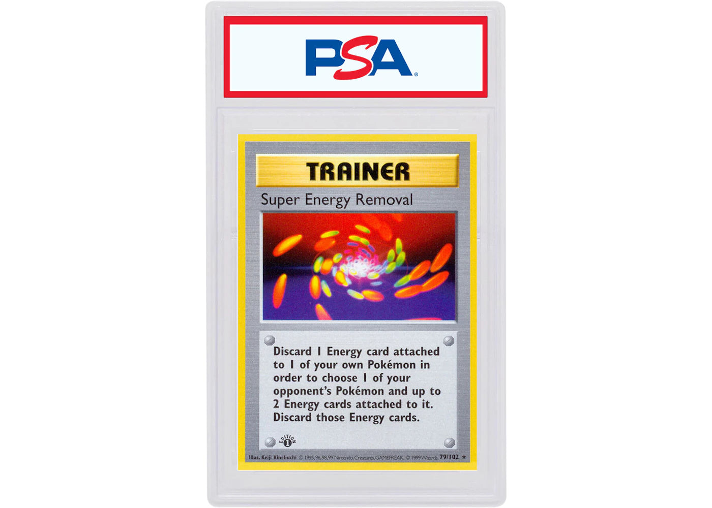 Super Energy Removal 1999 Pokemon TCG Base Set 1st Edition #79/102 (PSA or BGS Graded)