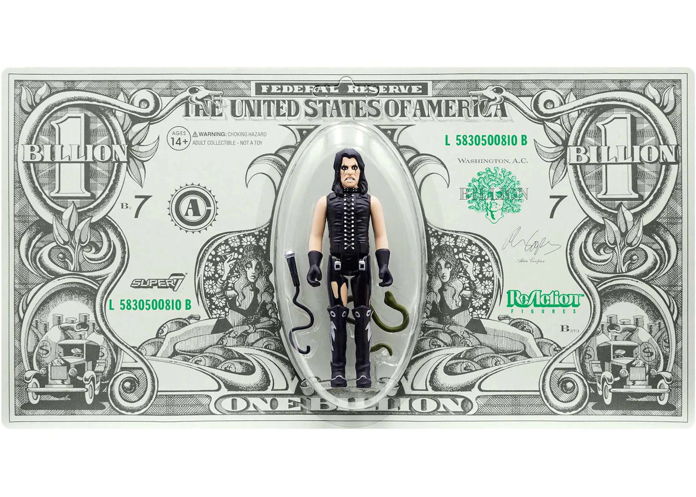 Super7 Reaction Figure Billion Dollar Babies Alice Cooper Action Figure