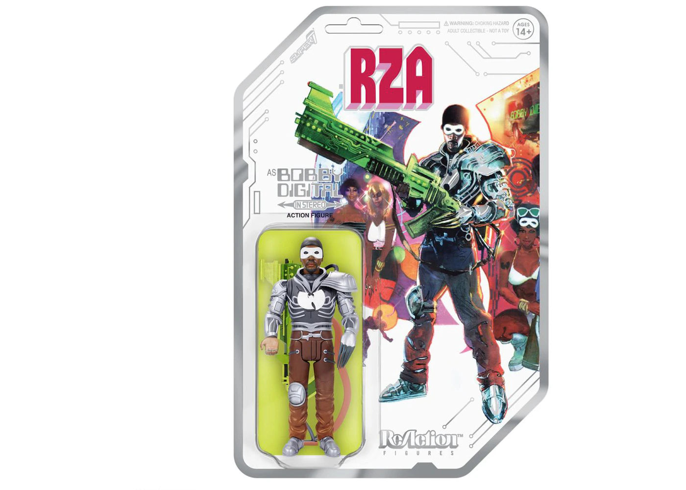 Super7 Wu Tang Clan RZA Bobby Digital Reaction Action Figure