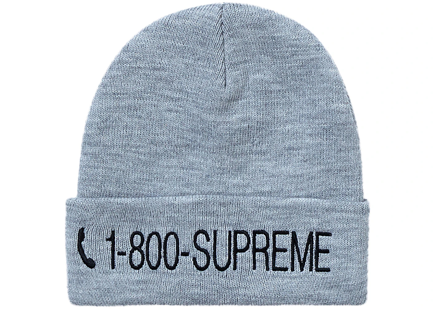 Supreme 1-800 Beanie Heather Grey