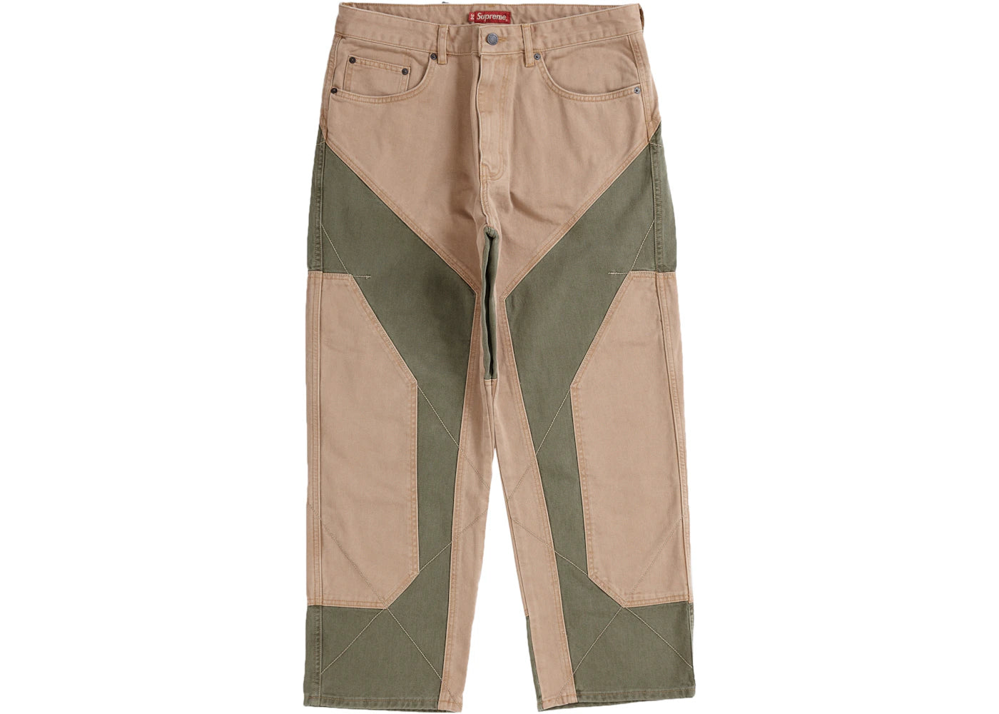 Supreme 2-Tone Paneled Jean Brown