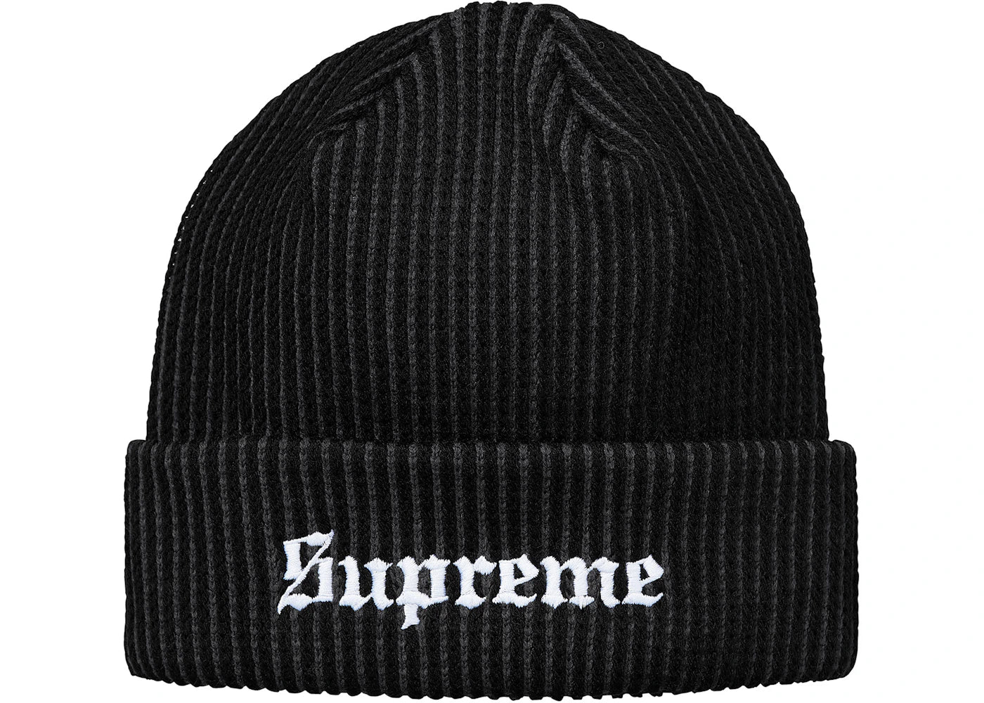 Supreme 2-Tone Rib Beanie Black