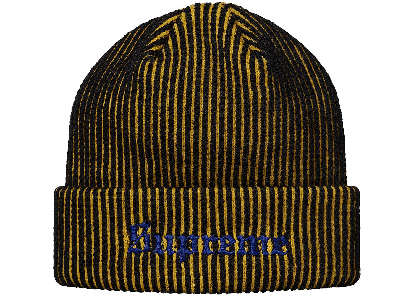 Supreme 2-Tone Rib Beanie Mustard