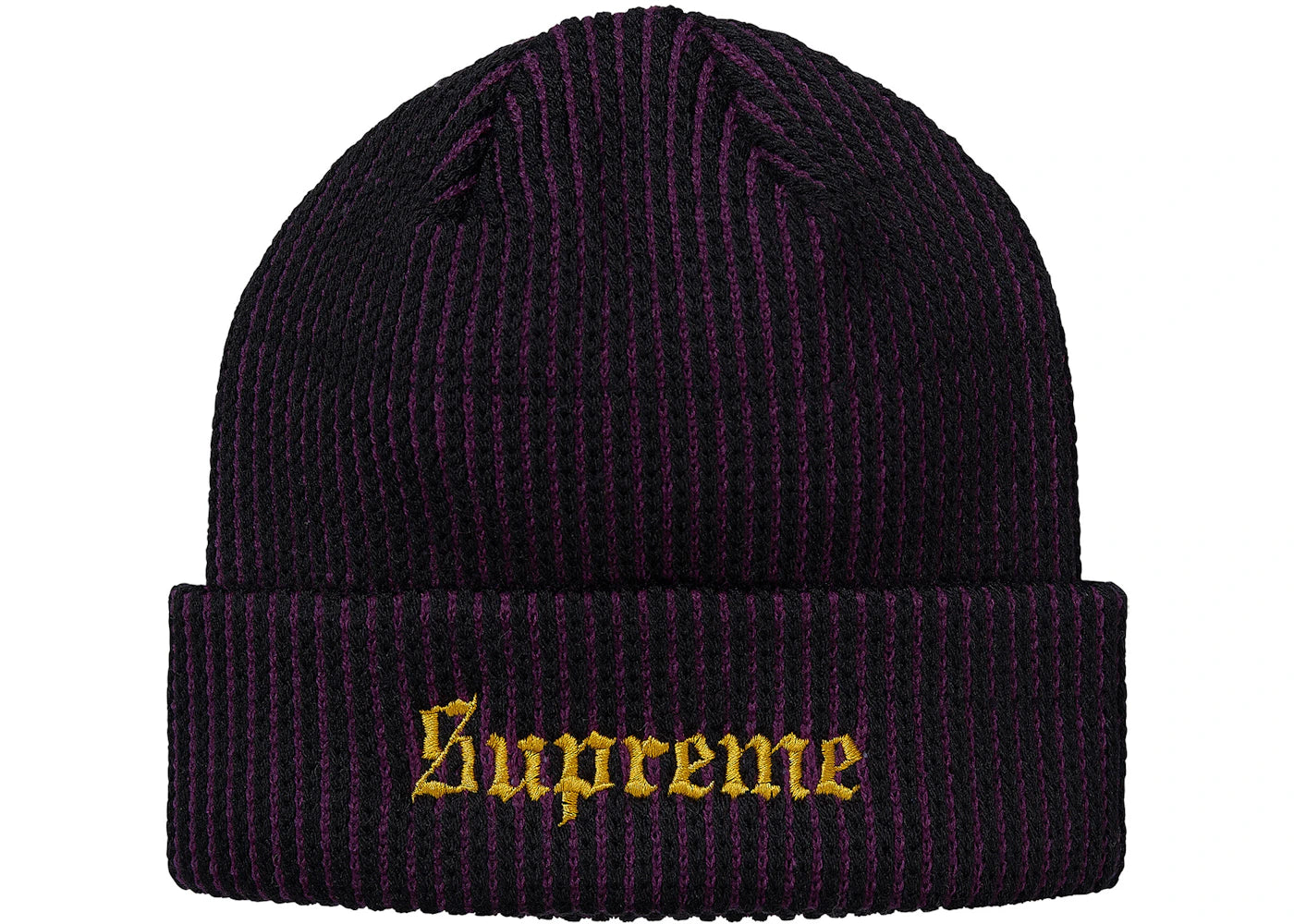 Supreme 2-Tone Rib Beanie Purple