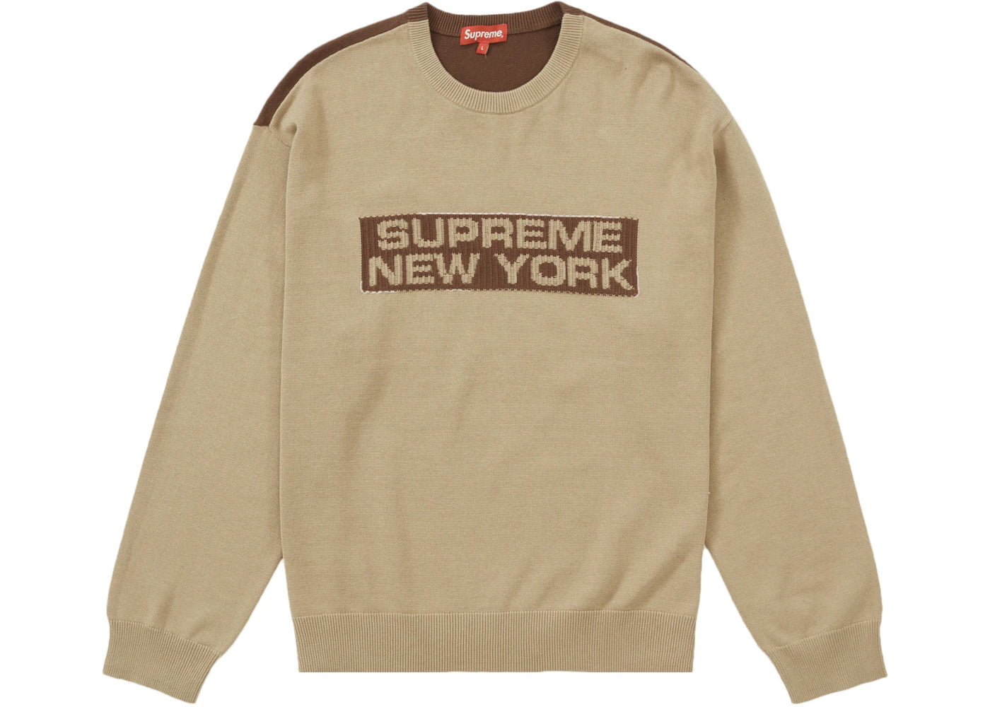 Supreme 2-Tone Sweater Light Brown