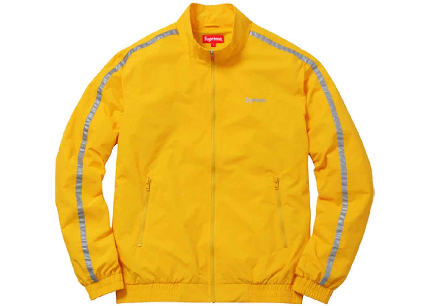 Supreme 3M Reflective Stripe Track Jacket Yellow