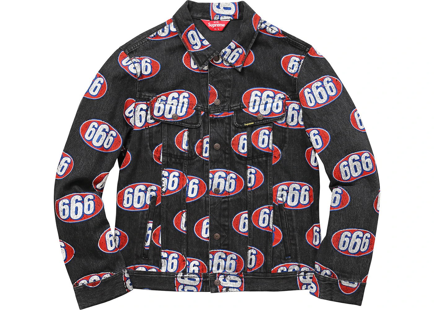 Supreme 666 Denim Trucker Jacket Black