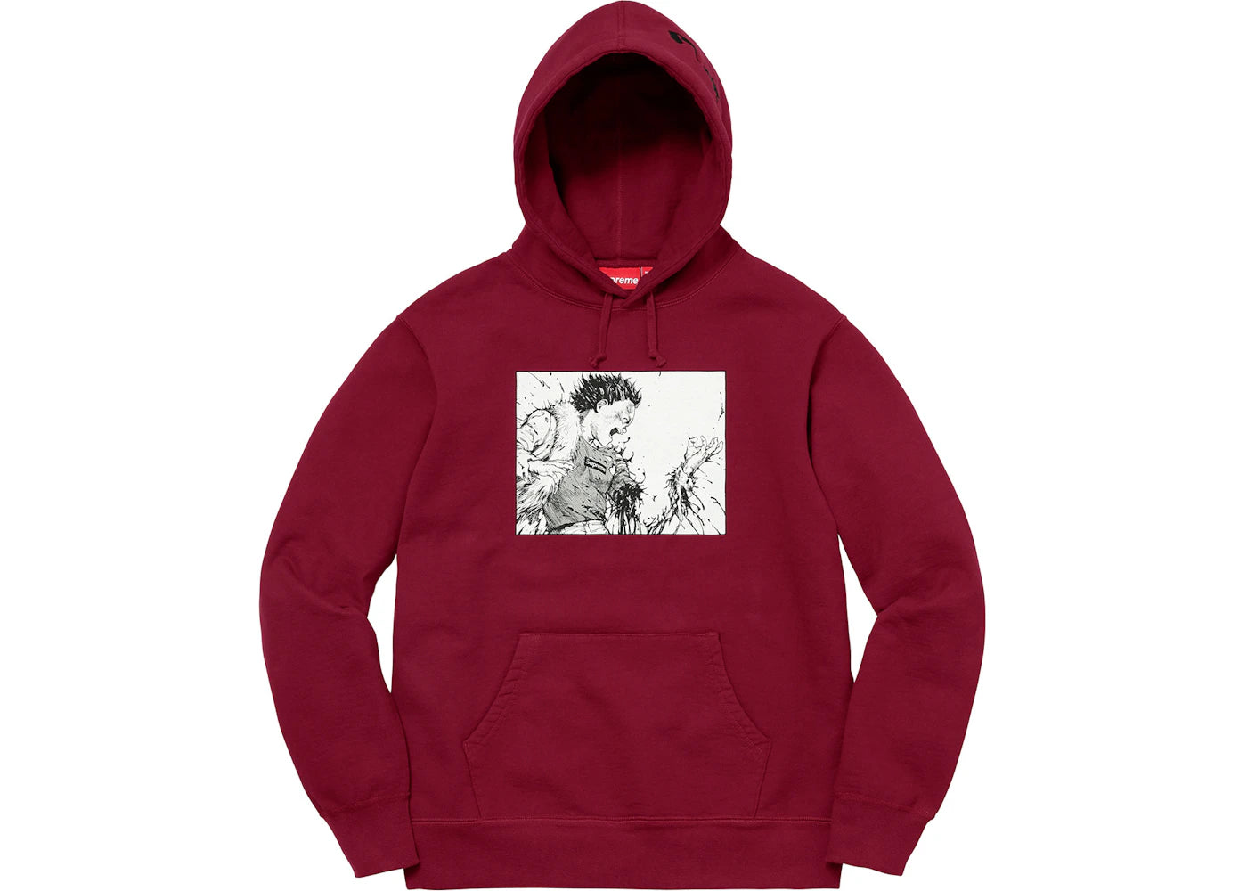 Supreme AKIRA Arm Hooded Sweatshirt Cardinal