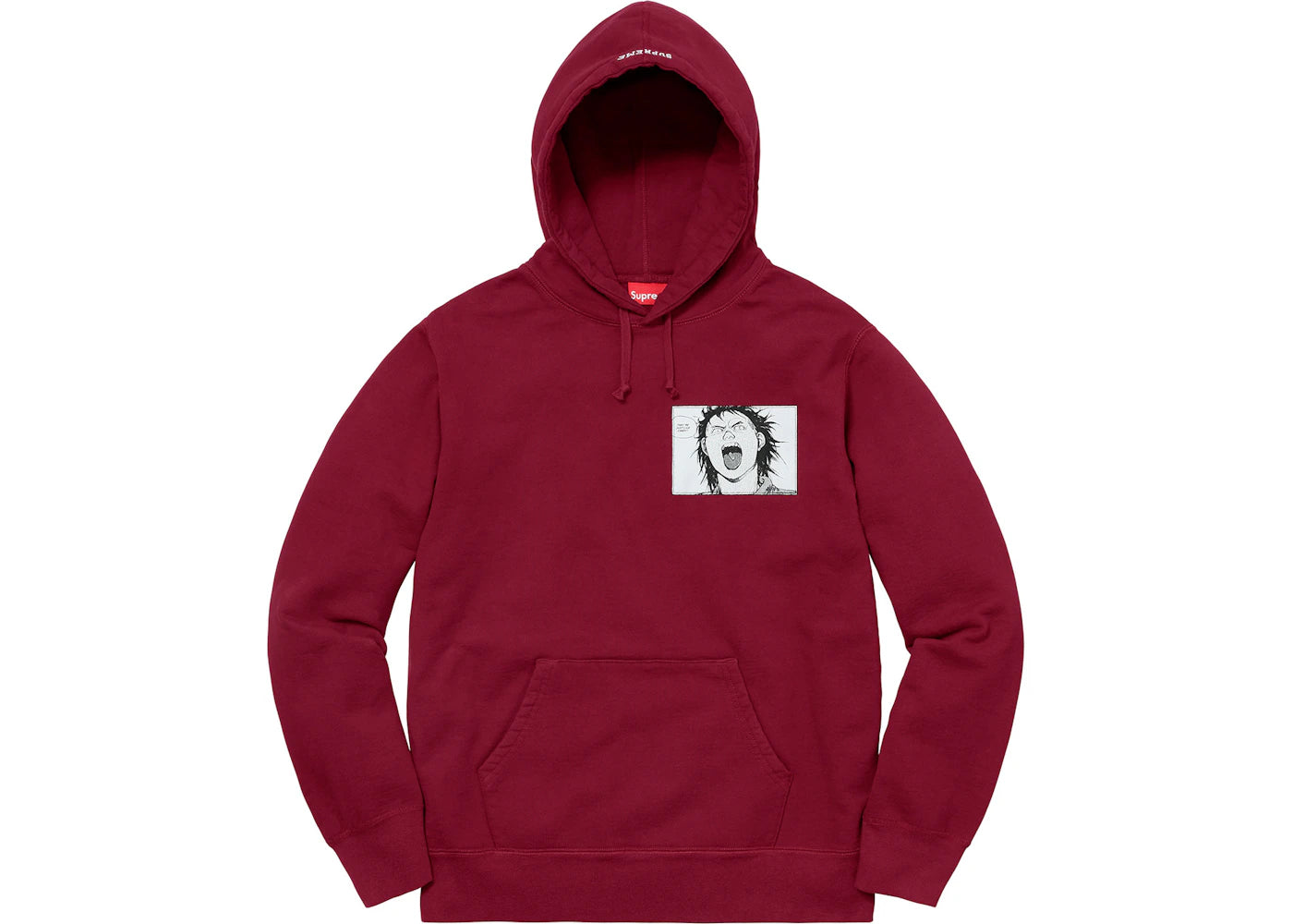 Supreme AKIRA Patches Hooded Sweatshirt Cardinal