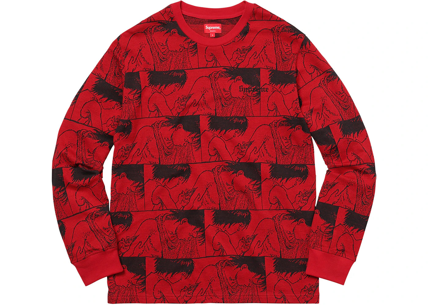 Supreme AKIRA Syringe Jacquard L/S Top Red