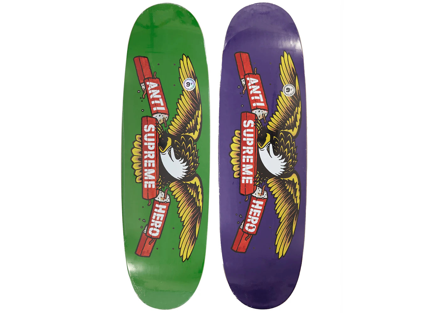 Supreme ANTIHERO Curbs Skateboard Deck Set Multicolor