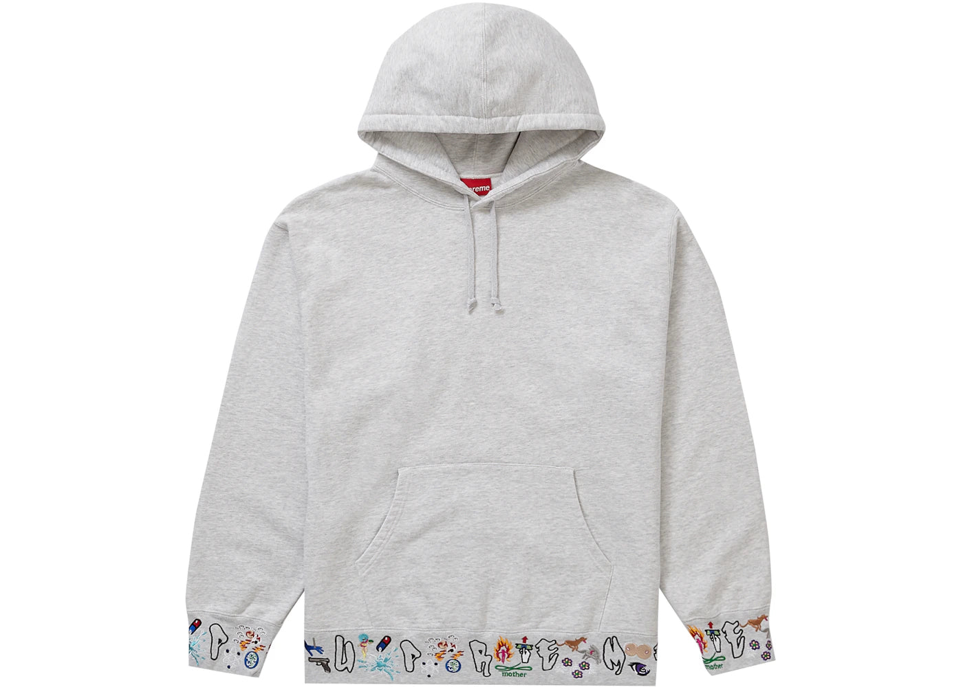 Supreme AOI Icons Hooded Sweatshirt Ash Grey