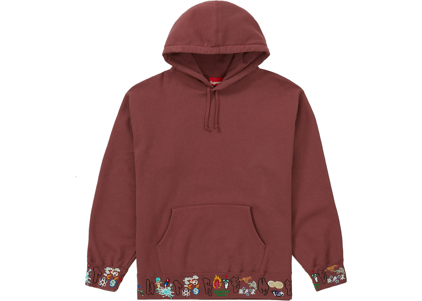 Supreme AOI Icons Hooded Sweatshirt Plum