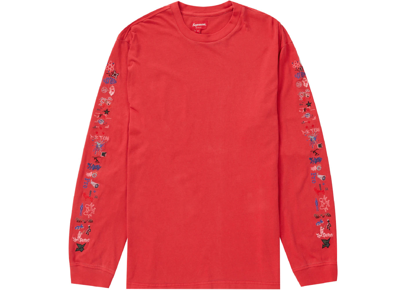 Supreme AOI Icons L/S Top Washed Red