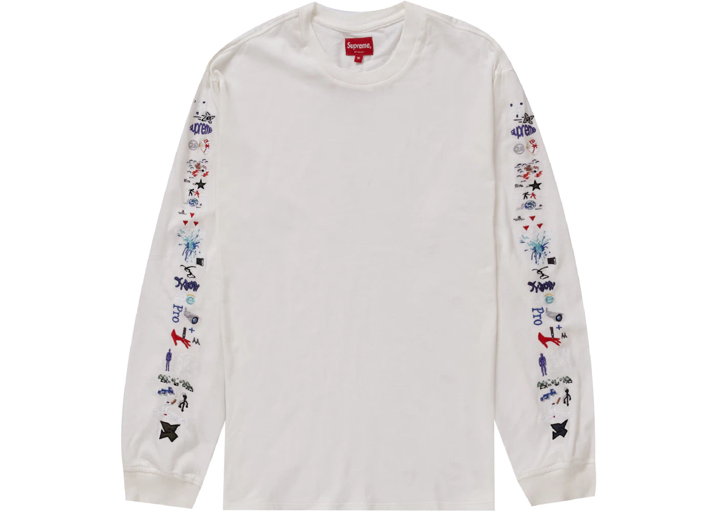 Supreme AOI Icons L/S Top White