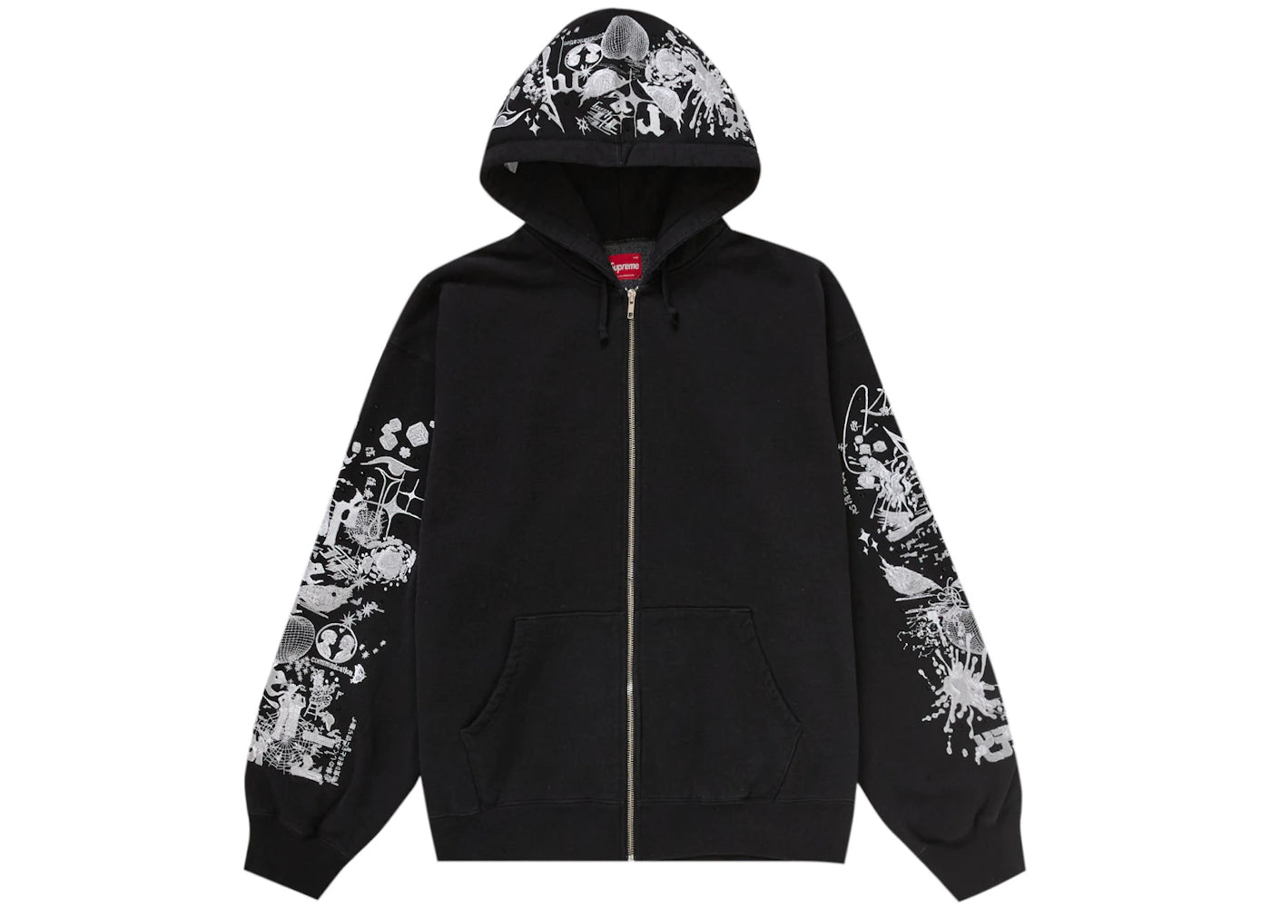 Supreme AOI Zip Up Hooded Sweatshirt Black