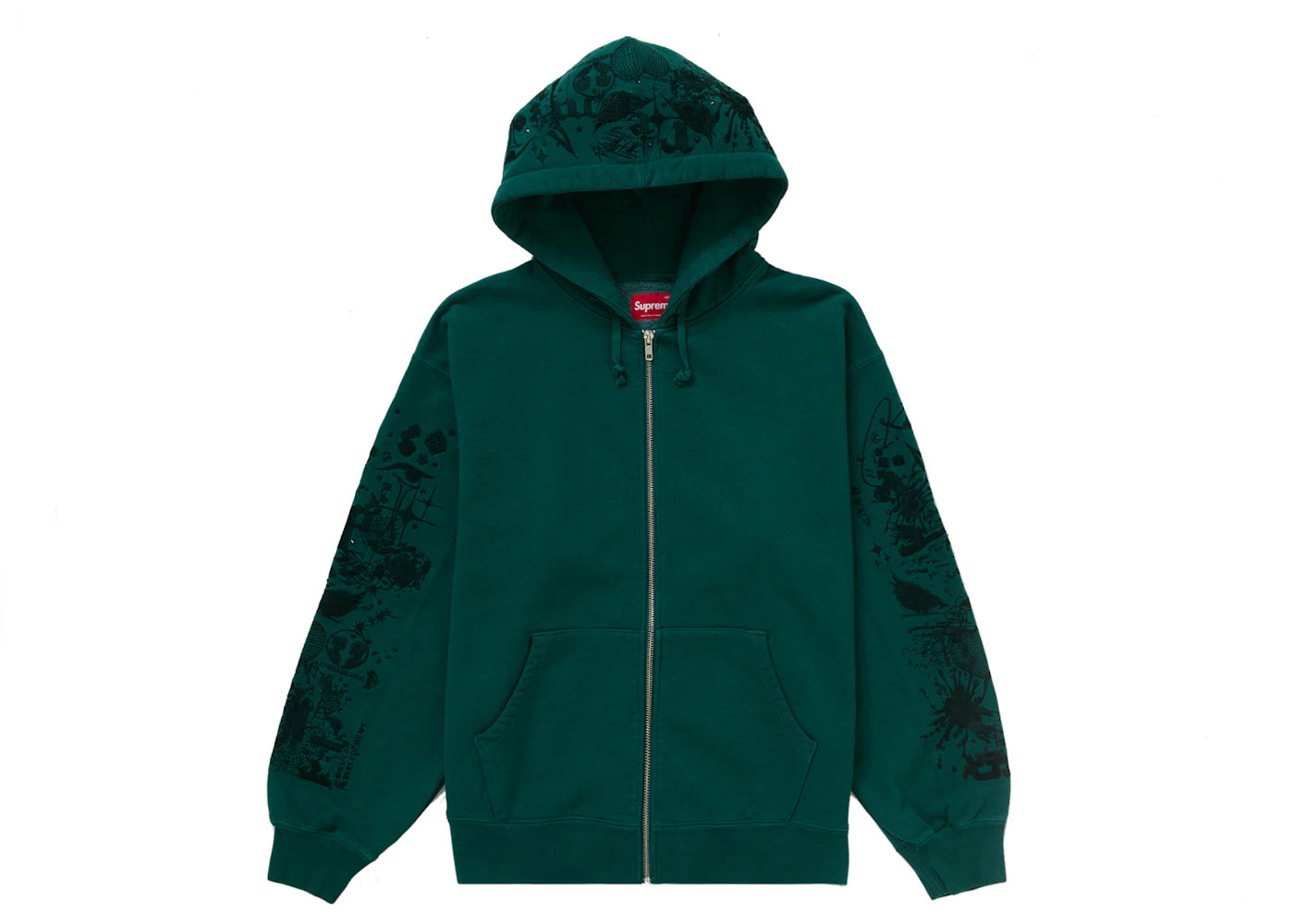 Supreme AOI Zip Up Hooded Sweatshirt Teal