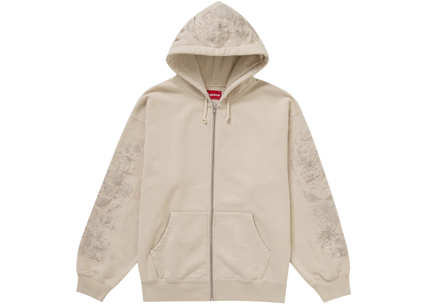 Supreme AOI Zip Up Hooded Sweatshirt Natural