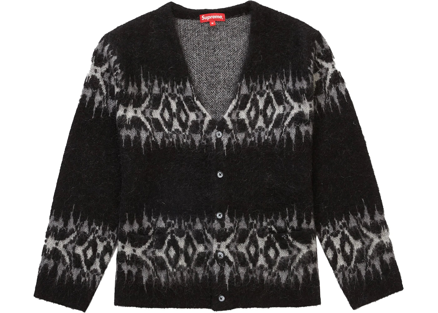 Supreme Abstract Stripe Cardigan Black