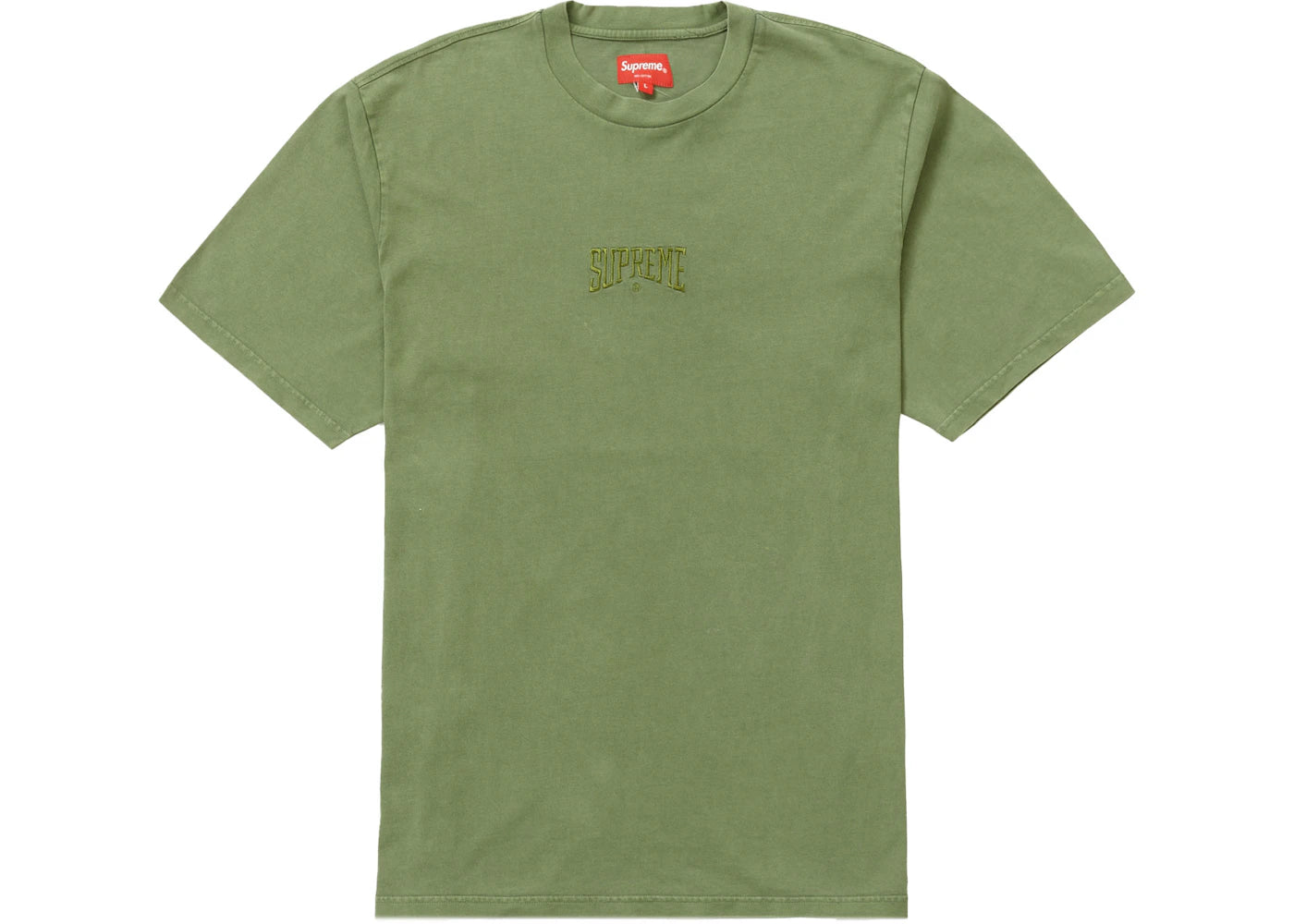 Supreme Acid Wash S/S Top Olive