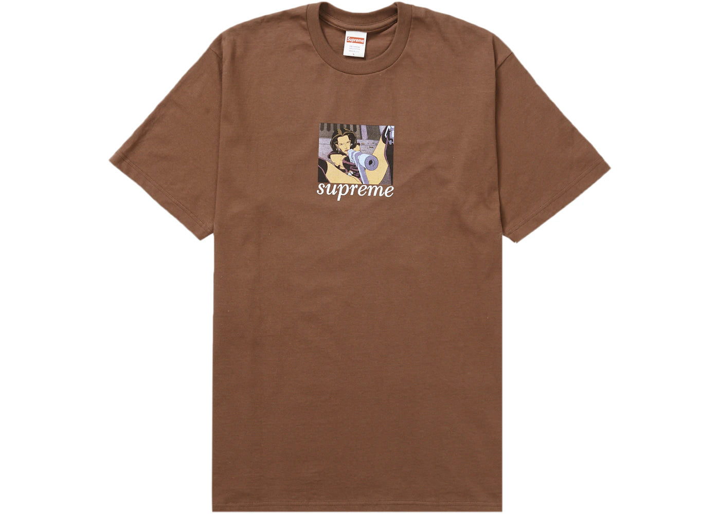 Supreme Aeon Flux Gun Tee Brown