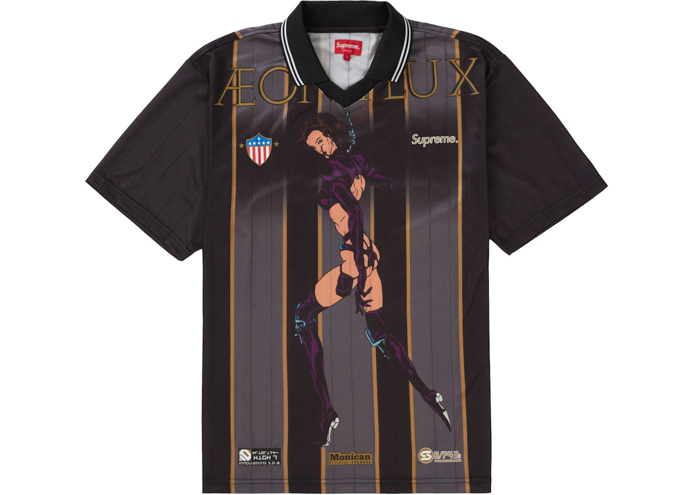 Supreme Aeon Flux Soccer Jersey Black