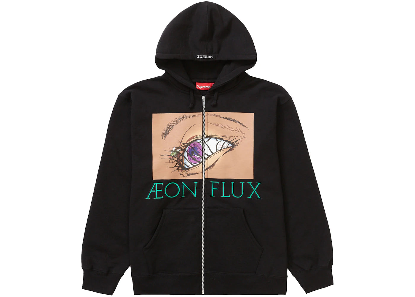 Supreme Aeon Flux Zip Up Hooded Sweatshirt Black