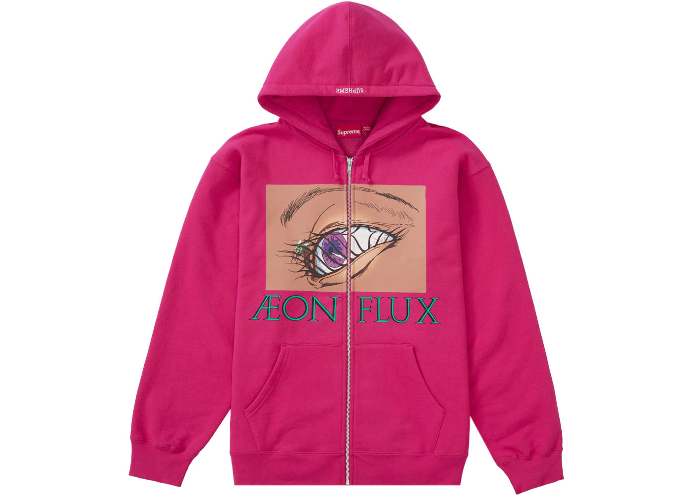 Supreme Aeon Flux Zip Up Hooded Sweatshirt Fuchsia