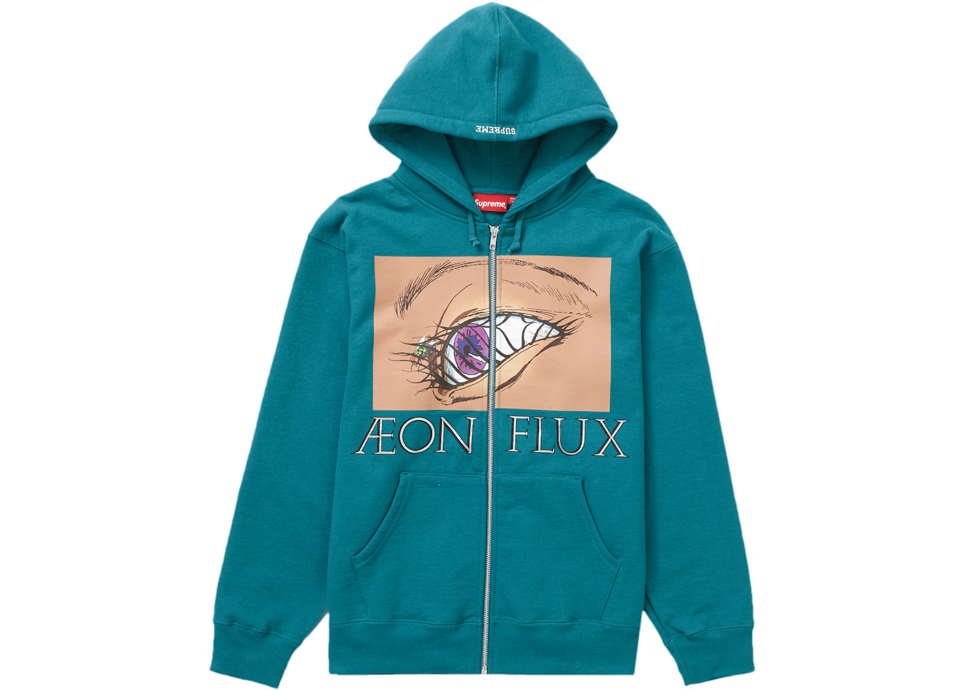 Supreme Aeon Flux Zip Up Hooded Sweatshirt Teal