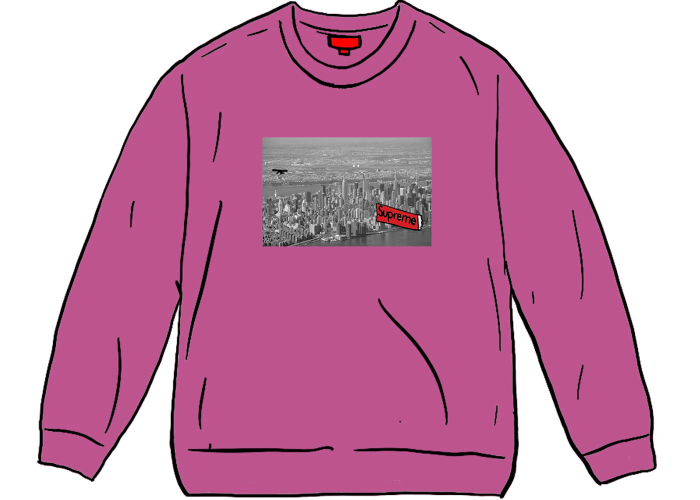 Supreme Aerial Crewneck Bright Purple