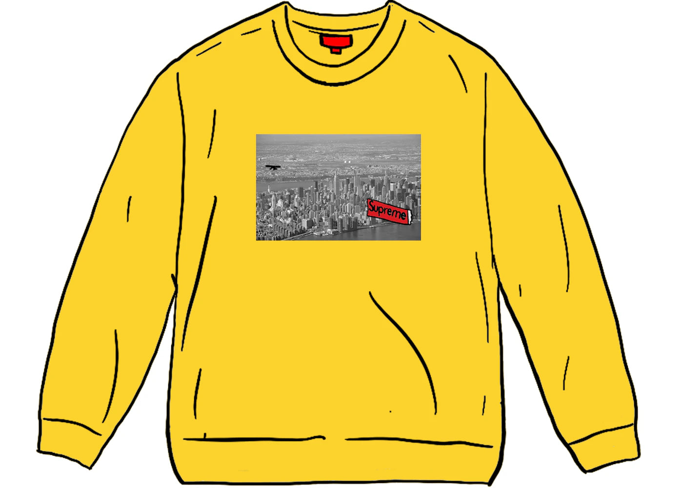 Supreme Aerial Crewneck Lemon