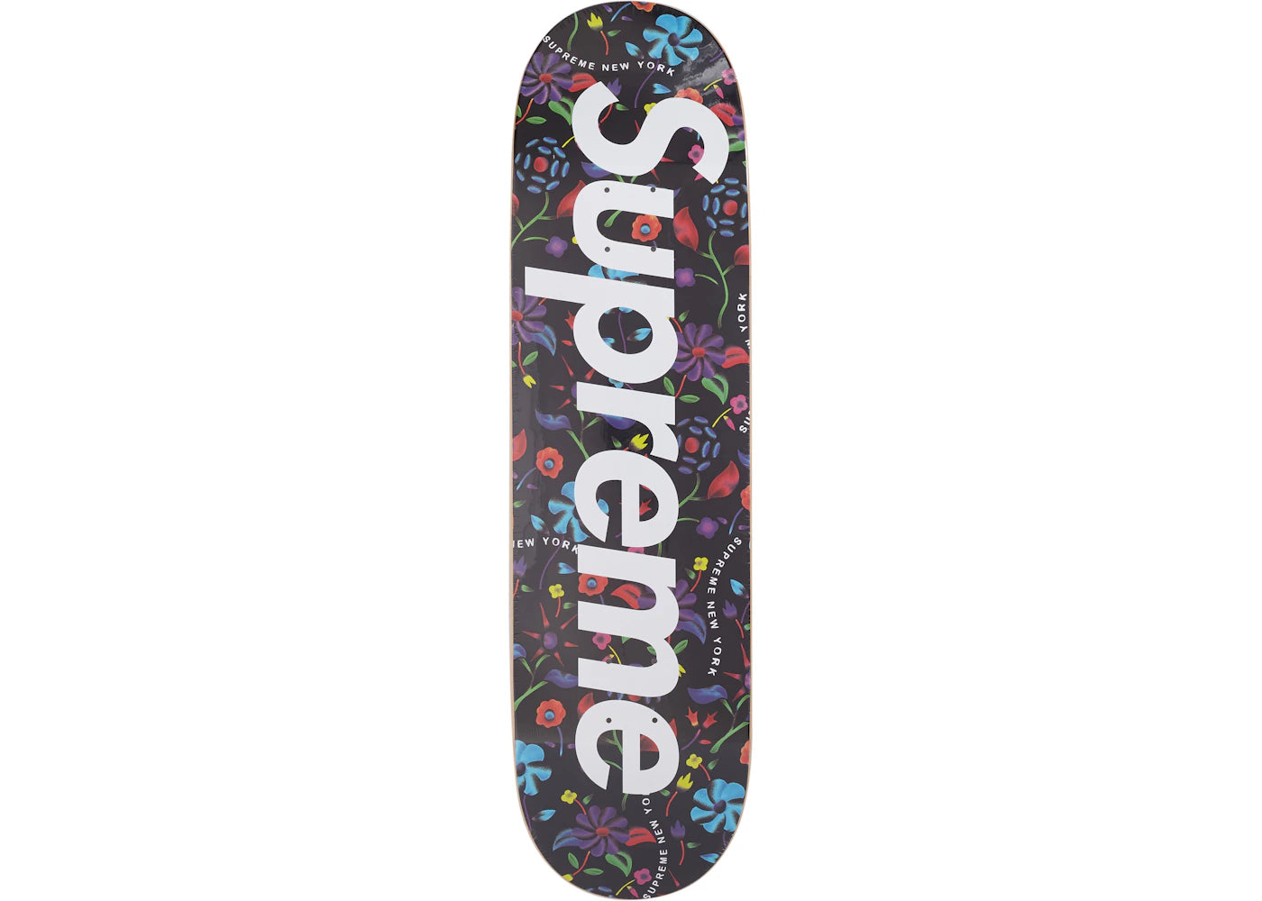 Supreme Airbrushed Floral Skateboard Deck Black