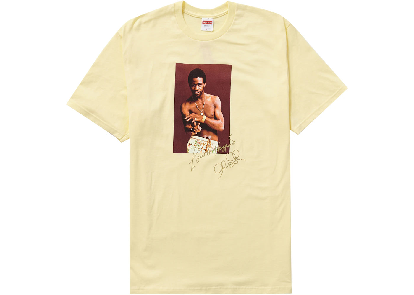 Supreme Al Green Tee Pale Yellow